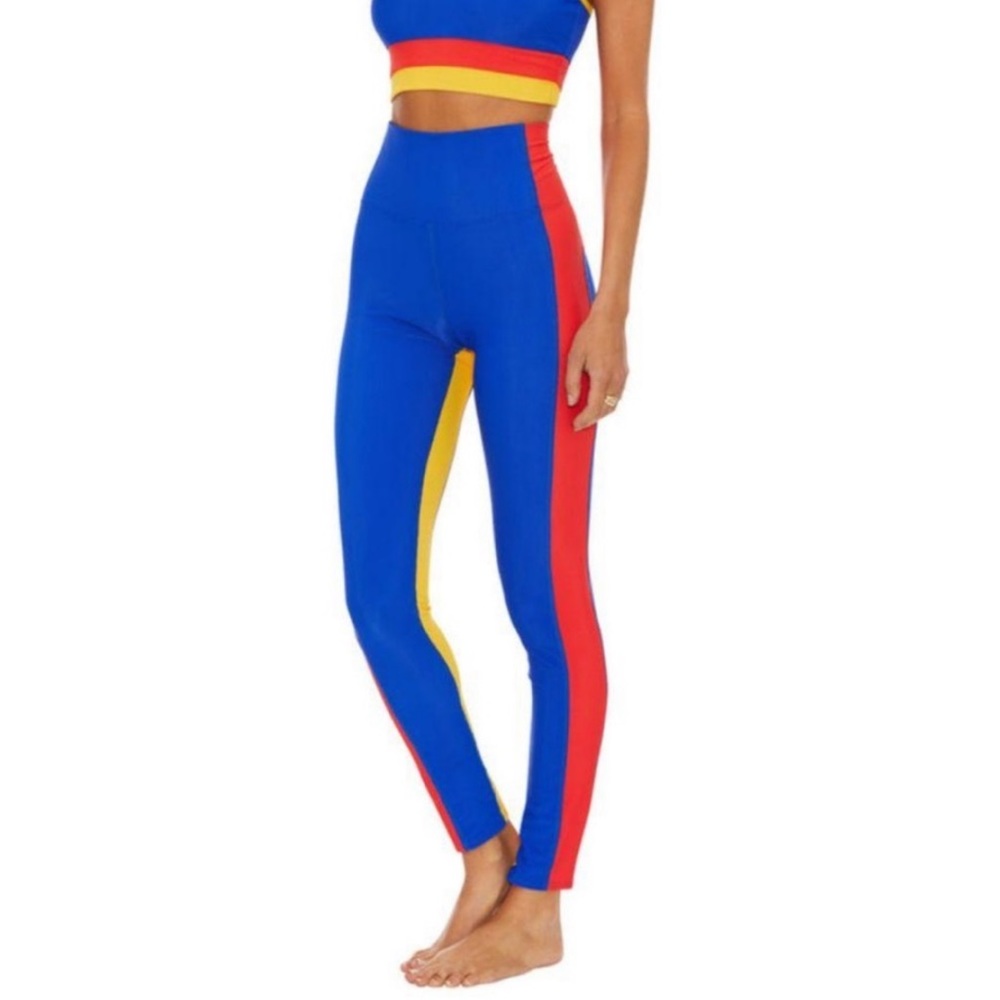 NWOT Beach Riot Colorblock Full Length Ribbed High Rise Leggings - Picture 2 of 5